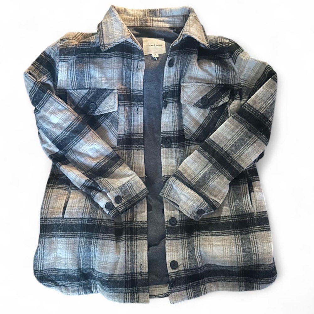 Thread & Supply Medium Thick Flannel Shacket with Pockets